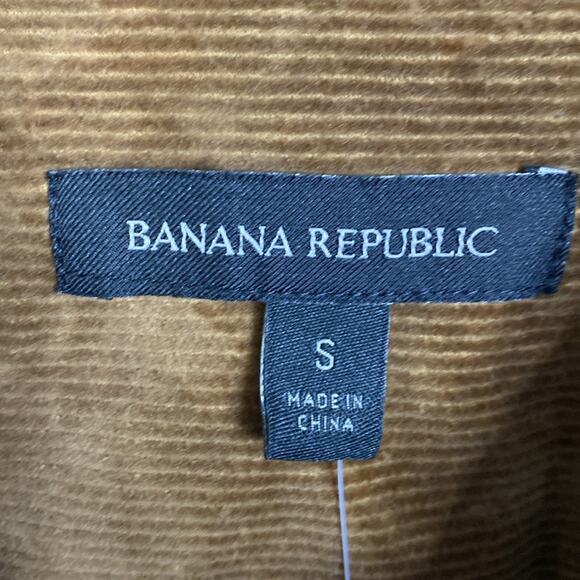 NWT Banana Republic Men’s Brown Corduroy Trucker Button Up Jacket Small - Picture 4 of 8